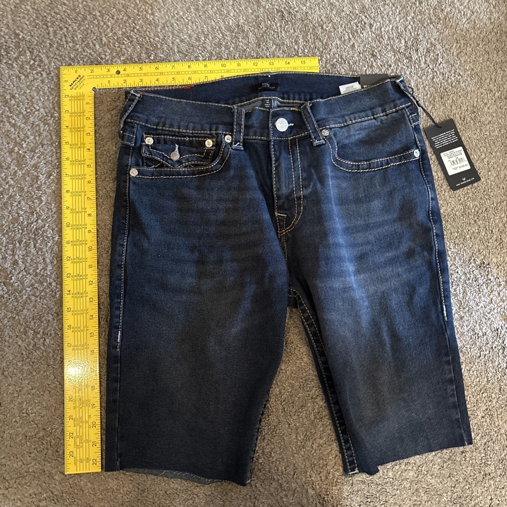 NWT True Religion Ricky Big T Flap  Dark Sultry Wash Denim Mens 34